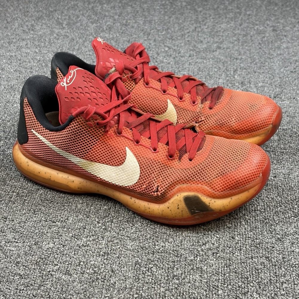 Nike Kobe 10 X Low Hot Lava Majors 2015 Crimson Sz 11 Sneakers 705317-616